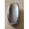Metall Perle silberfarbig oval/vier Ecken