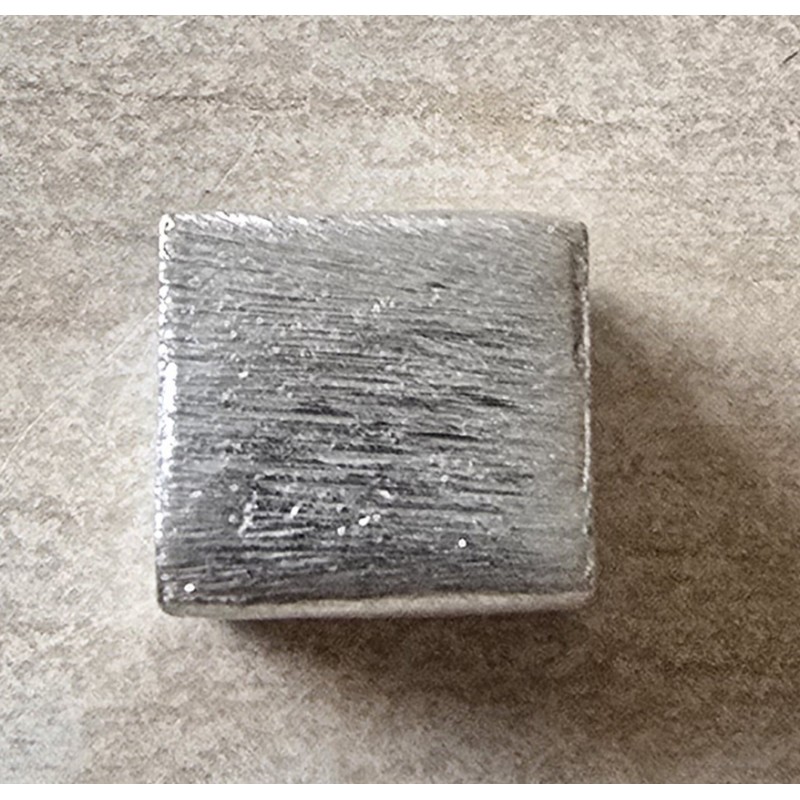 Metall Perle silberfarbig viereckig