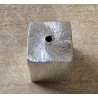 Metall Perle silberfarbig viereckig