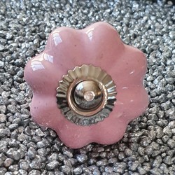 Möbelknopf  Porzellan Blumenform uni
