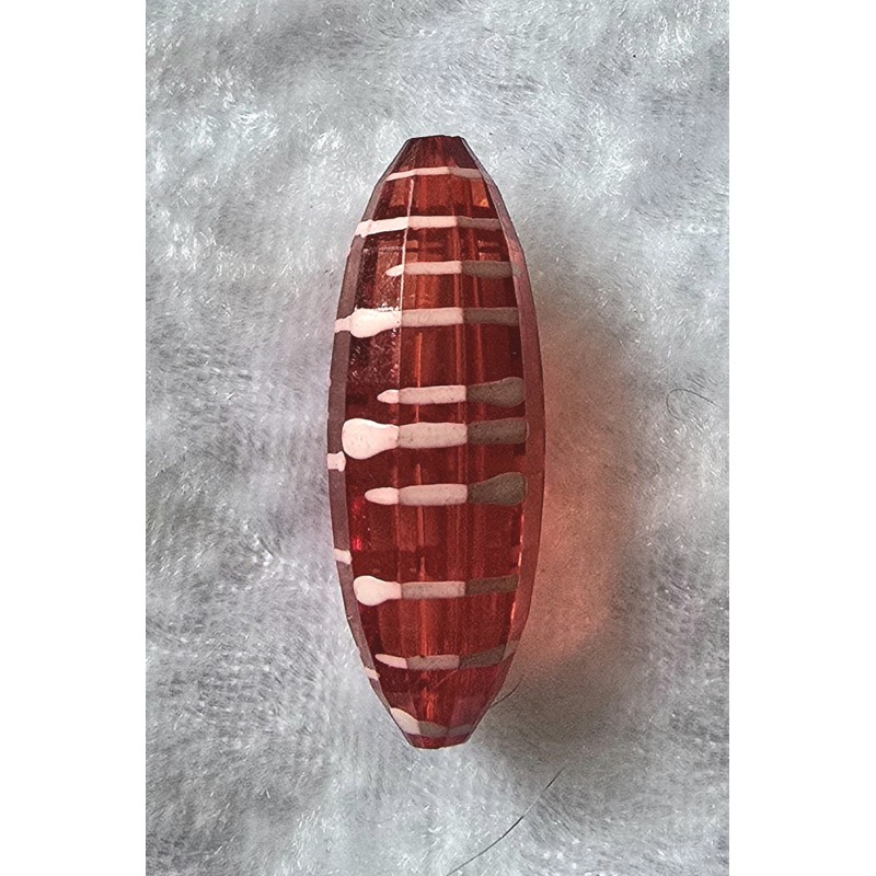 Acryl Perle rund-lang  rot