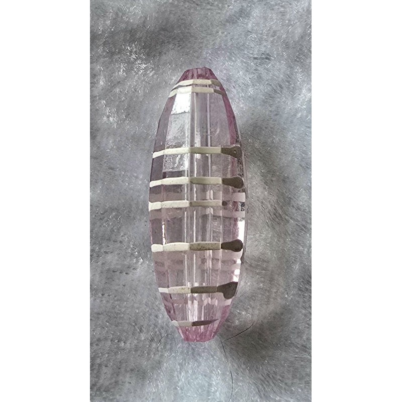 Acryl Perle rund-lang  rosa