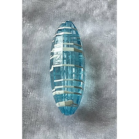 Acryl Perle rund-lang  türkis