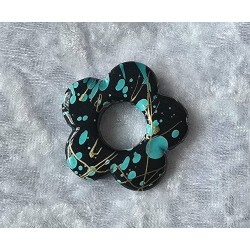 Kunststoff Perle Blume türkis
