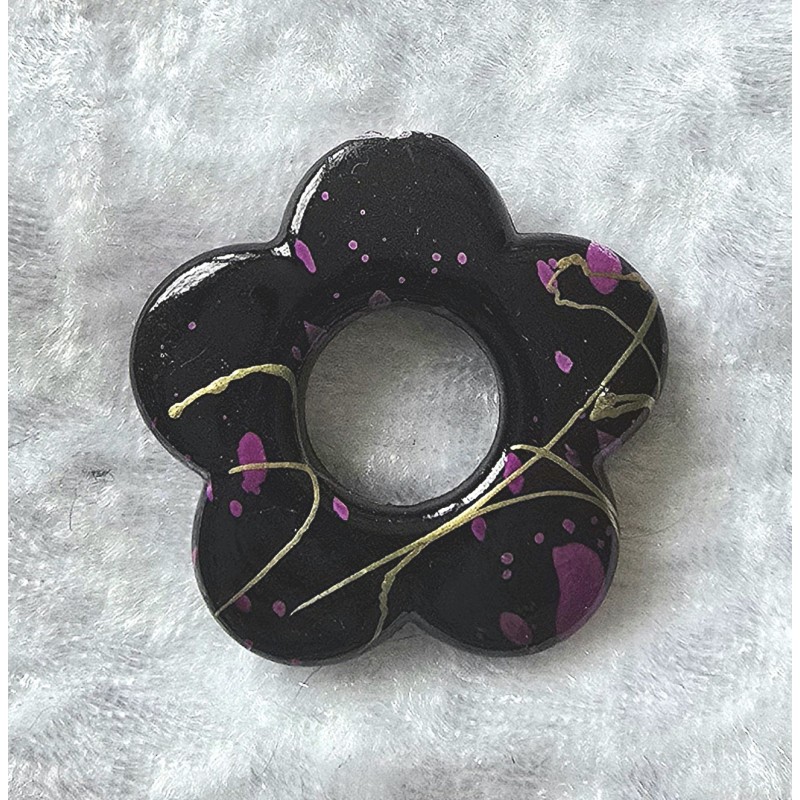 Kunststoff Perle Blume magenta