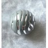 Kunststoff Perle grau/silber