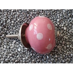 Möbelknopf  Porzellan punkte
