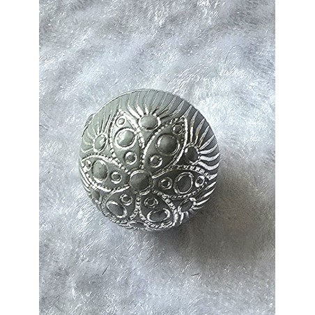 Kunststoff Perle grau/silber Muster