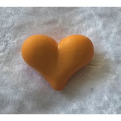 Kunststoff Perle Herz orange