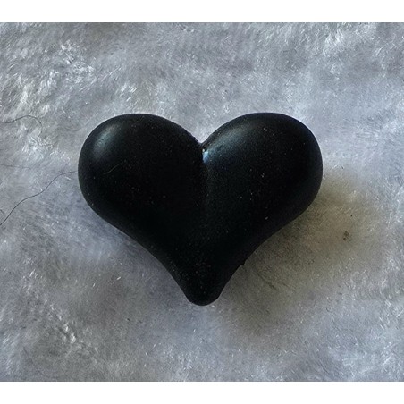 Kunststoff Perle Herz schwarz
