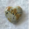 Kunststoff Perle Herz beige/gelb