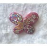 Kunststoff Perle Schmetterling pink/glitzer
