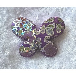 Kunststoff Perle Schmetterling violette/glitzer