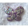 Kunststoff Perle Schmetterling violette/glitzer