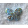Kunststoff Perle Schmetterling hellblau/glitzer