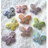 Kunststoff Perle Schmetterling hellblau/glitzer