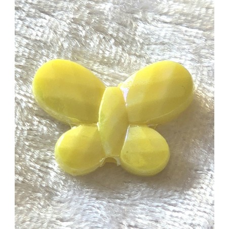 Kunststoff Perle Schmetterling gelb