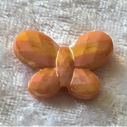 Kunststoff Perle Schmetterling orange