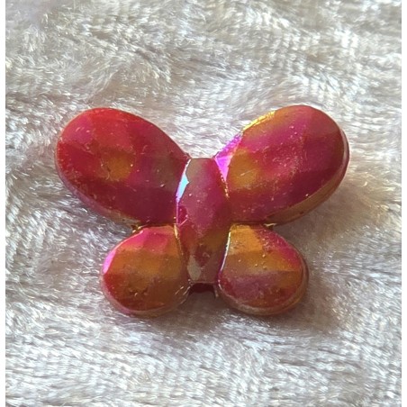 Kunststoff Perle Schmetterling rot