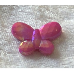 Kunststoff Perle Schmetterling pink