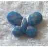 Kunststoff Perle Schmetterling blau