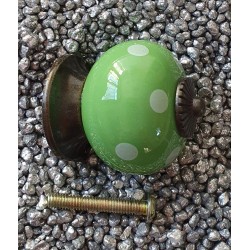 Möbelknopf  Porzellan punkte