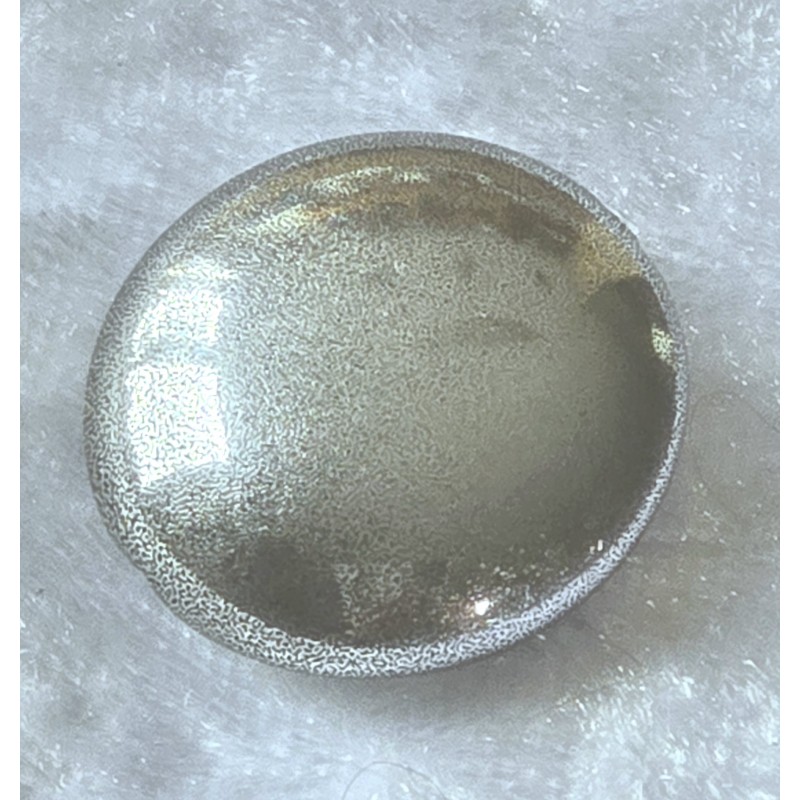 Kunststoff Perle flach silberfarbig