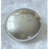 Kunststoff Perle flach silberfarbig