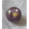 Kunststoff Perle violette/gold/silberfarbig