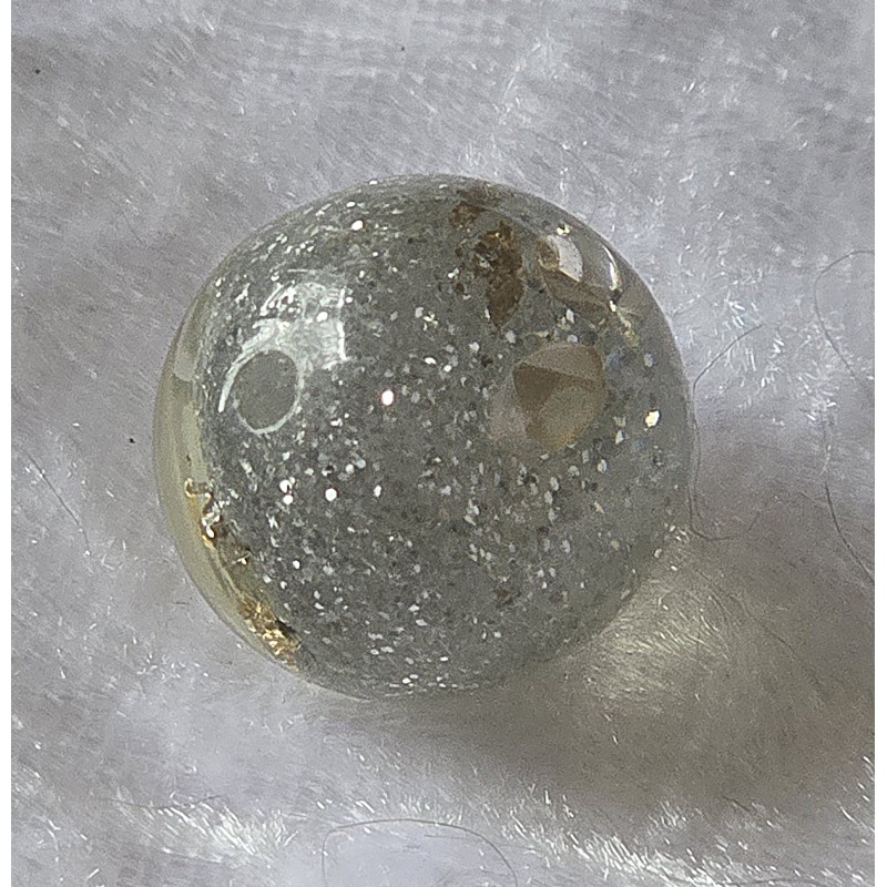 Kunststoff Perle silberfarbig