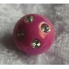 Kunststoff Strassperle mit Schimmer pink