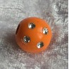 Kunststoff Strassperle mit großem Loch orange