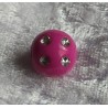 Kunststoff Strassperle mit großem Loch pink