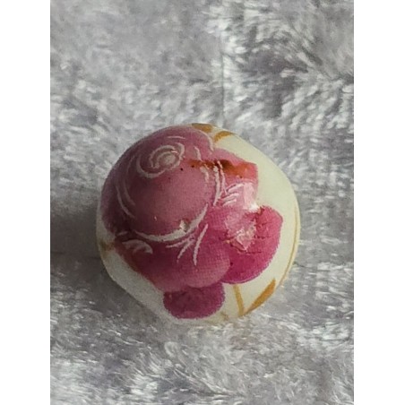 Stein Perle weiss/pink Rose