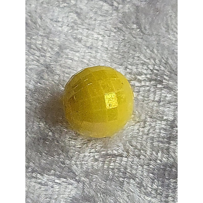 Kunststoff Perle mit Struktur gelb