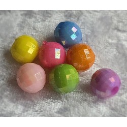 Kunststoff Perle mit Struktur gelb