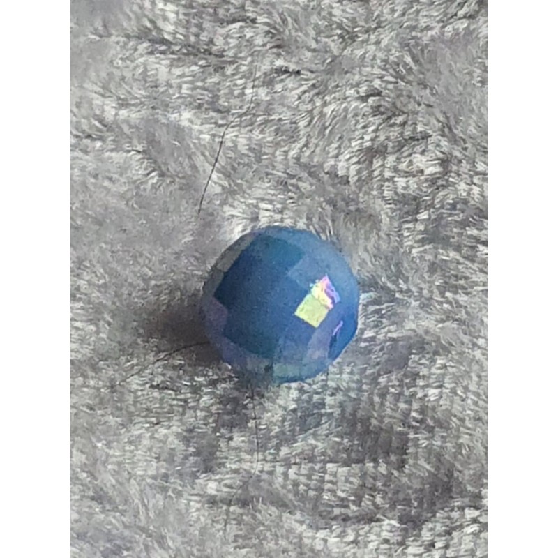 Kunststoff Perle mit Struktur blau