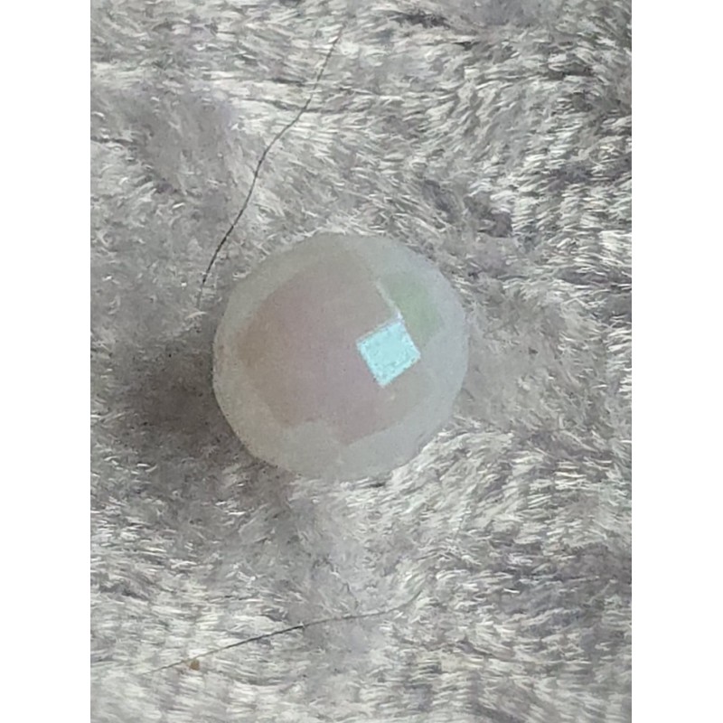 Kunststoff Perle mit Struktur weiss