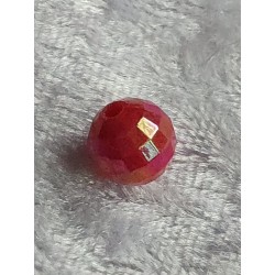 Kunststoff Perle mit Struktur rot