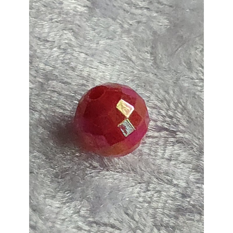 Kunststoff Perle mit Struktur rot