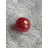 Kunststoff Perle mit Struktur rot