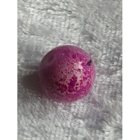 Stein Perle schwarz/magenta