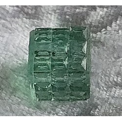 Kunststoff Würfel-Perle seegrün