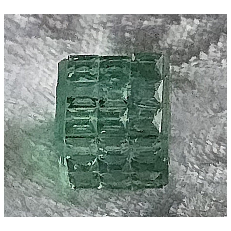 Kunststoff Würfel-Perle seegrün