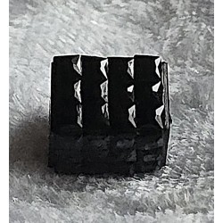 Kunststoff Würfel-Perle schwarz
