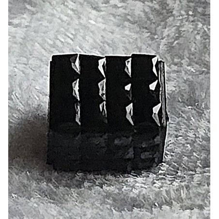 Kunststoff Würfel-Perle schwarz