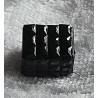 Kunststoff Würfel-Perle schwarz