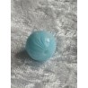 Kunststoff Perle hellblau/weiss