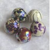 Kunststoff Perle creme/violette