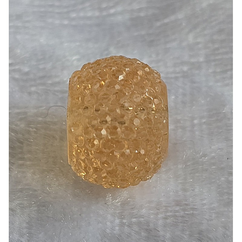 Kunststoff Perle mit Struktur apricot